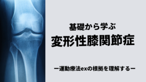 前もって知って欲しい変形性膝関節症の運動療法の考え方