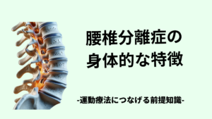 腰椎分離症患者の身体的特徴